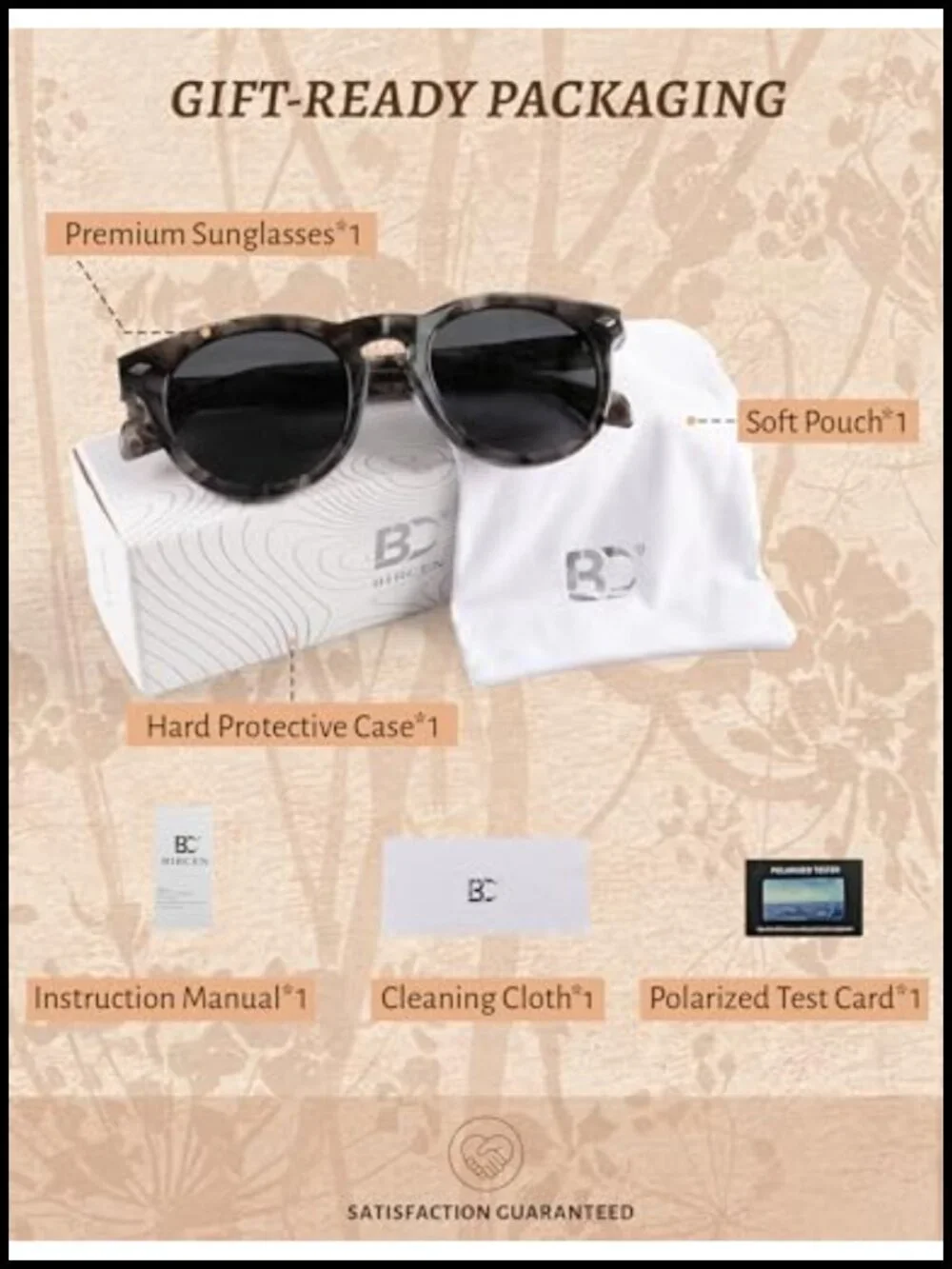 Women's Round Polarized Sunglasses Acetate UV Protection for Driving Beach